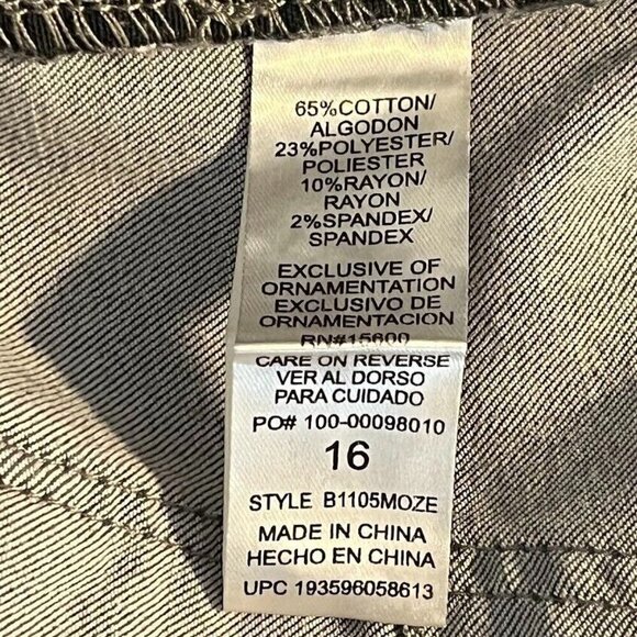 Democracy Stretch Gray Denim "Ab"solution® Jegging Size 16 - Picture 8 of 9